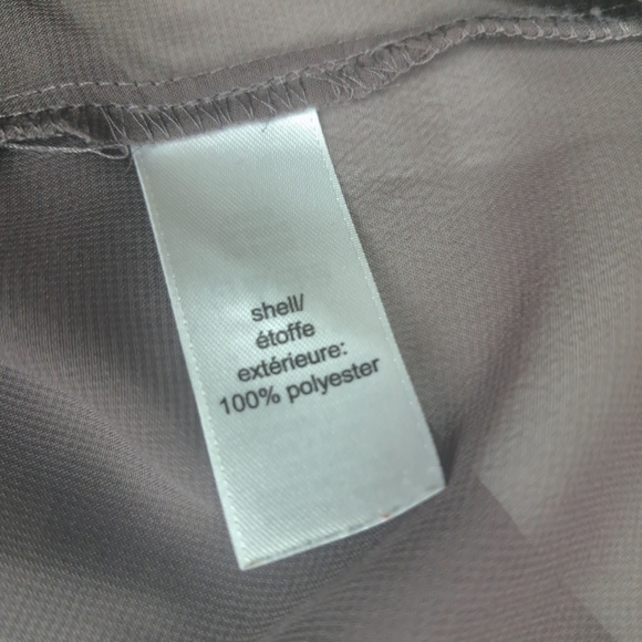 Studio Y Sheer Button Down Shirt Embellished Collar Gray Lavendar Size L #72 - Picture 10 of 11